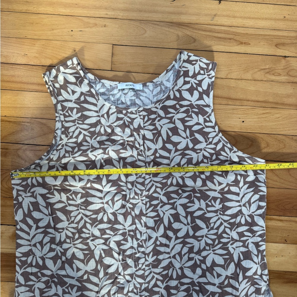 Black Linen Blend Tank - Picture 4 of 5